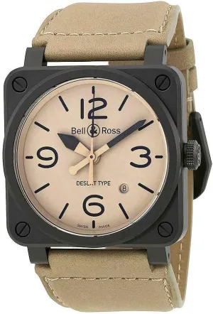 Bell and Ross Aviation Automatic Beige Dial Men's Watch BR0392-DESERT-CE