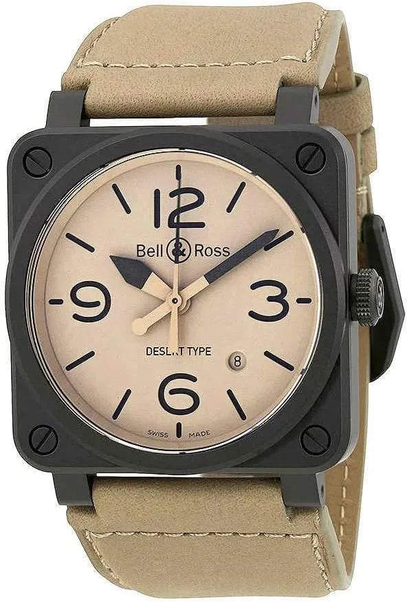 Bell and Ross Aviation Automatic Beige Dial Men's Watch BR0392-DESERT-CE