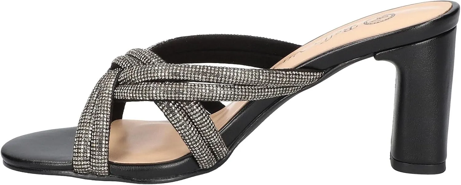 Bella Vita Womens Carmen Faux Suede Embellished Heels