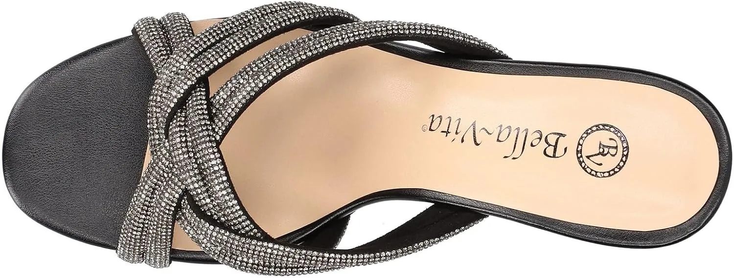 Bella Vita Womens Carmen Faux Suede Embellished Heels
