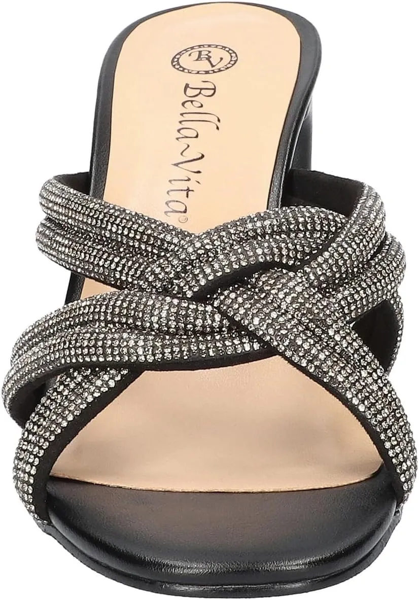 Bella Vita Womens Carmen Faux Suede Embellished Heels