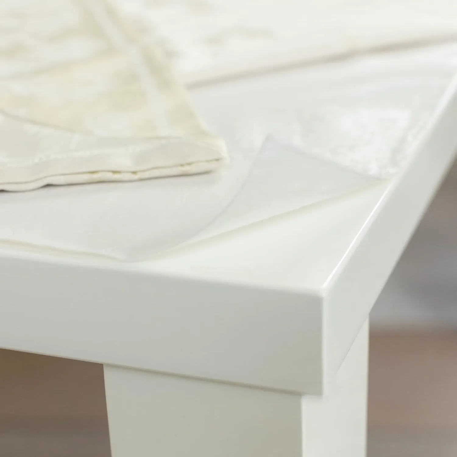 Benson Mills Deluxe Heavy Duty Vinyl Table Pad, Premium Table Protector, Waterproof with Flannel Backing, Quilted Design and Customizable (Off-White, 52" X 70" Rectangular)