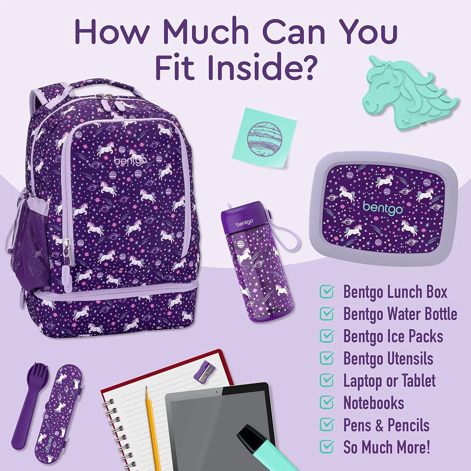 Bentgo Kids Prints 2-in-1 Backpack & Insulated Lunch Bag