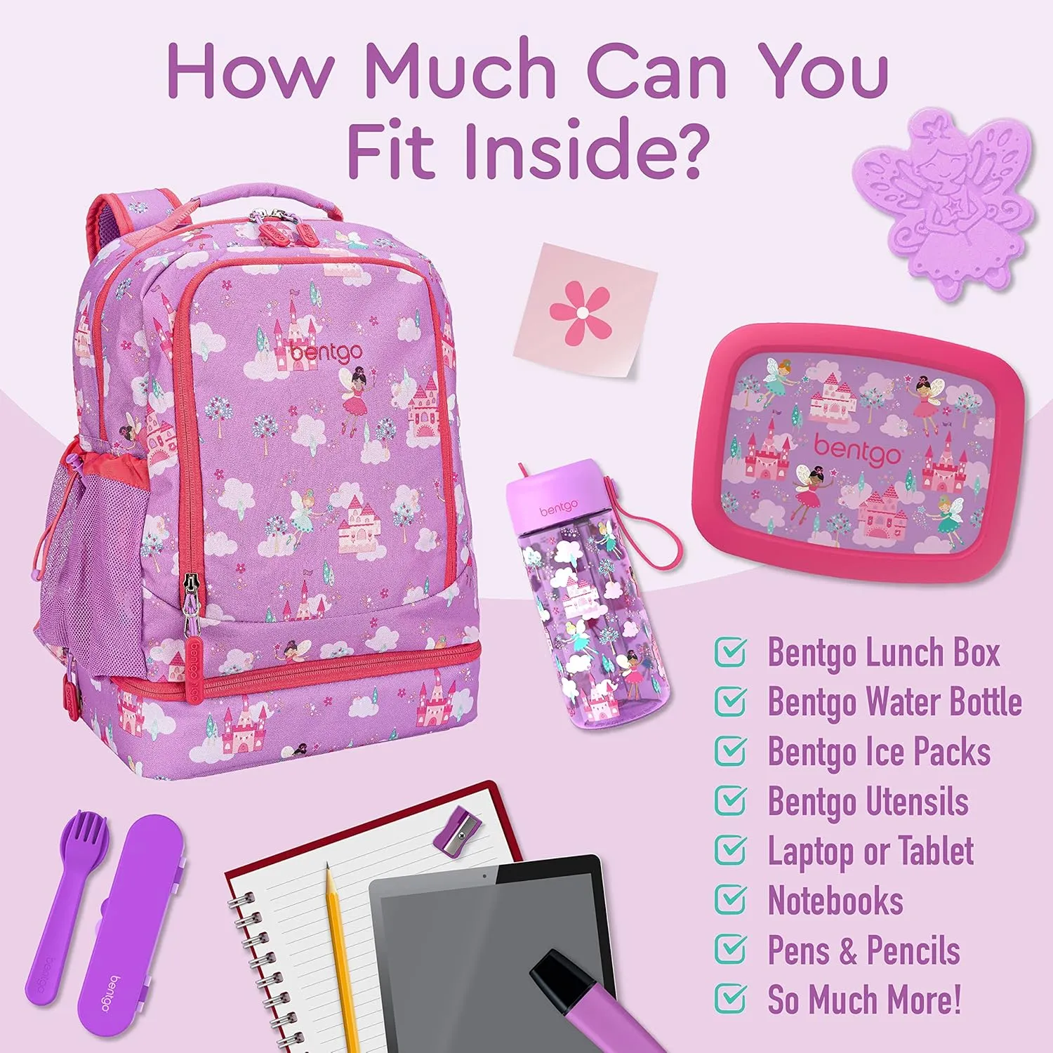 Bentgo Kids Prints 2-in-1 Backpack & Insulated Lunch Bag