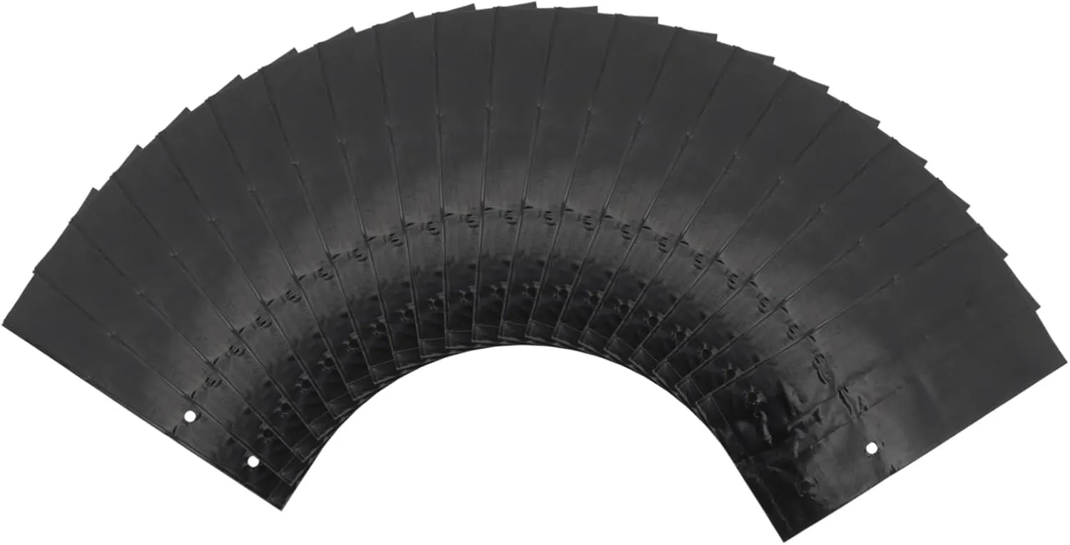 BESPORTBLE Nursery Planting Grow Bag 3-6 Holes 100pcs Plastic Plant Nutrition Bags Black Seedling Grow Bags for Fruit Protection Waterproof Breathable Easy Root Growth