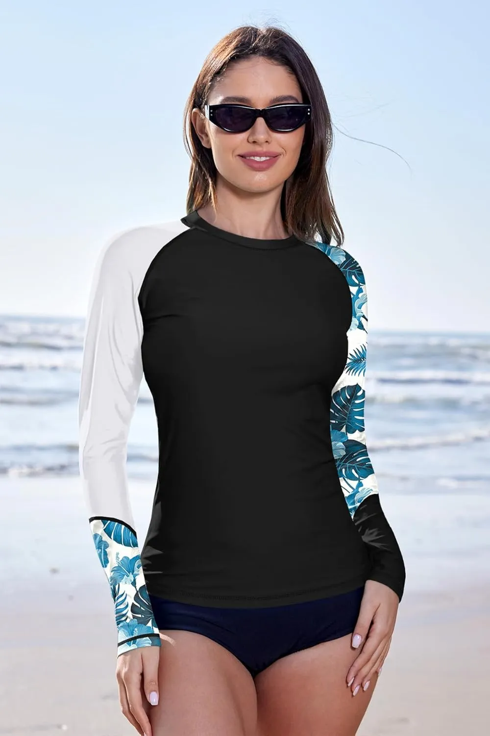 BesserBay Women Long Sleeve Sun Protection UV Rashguard Swim Shirt