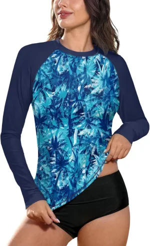 BesserBay Women Long Sleeve Sun Protection UV Rashguard Swim Shirt