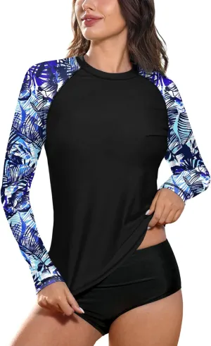 BesserBay Women Long Sleeve Sun Protection UV Rashguard Swim Shirt