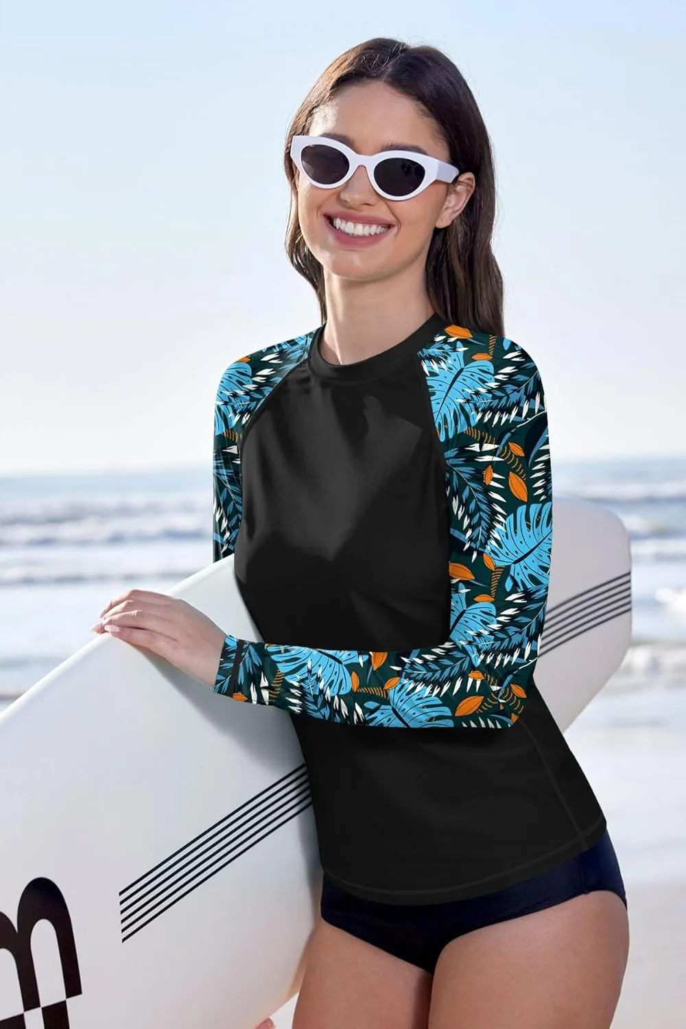 BesserBay Women Long Sleeve Sun Protection UV Rashguard Swim Shirt