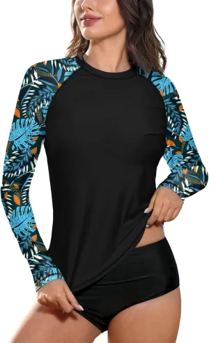 BesserBay Women Long Sleeve Sun Protection UV Rashguard Swim Shirt