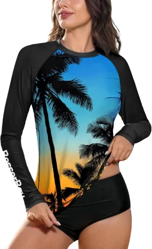 BesserBay Women Long Sleeve Sun Protection UV Rashguard Swim Shirt