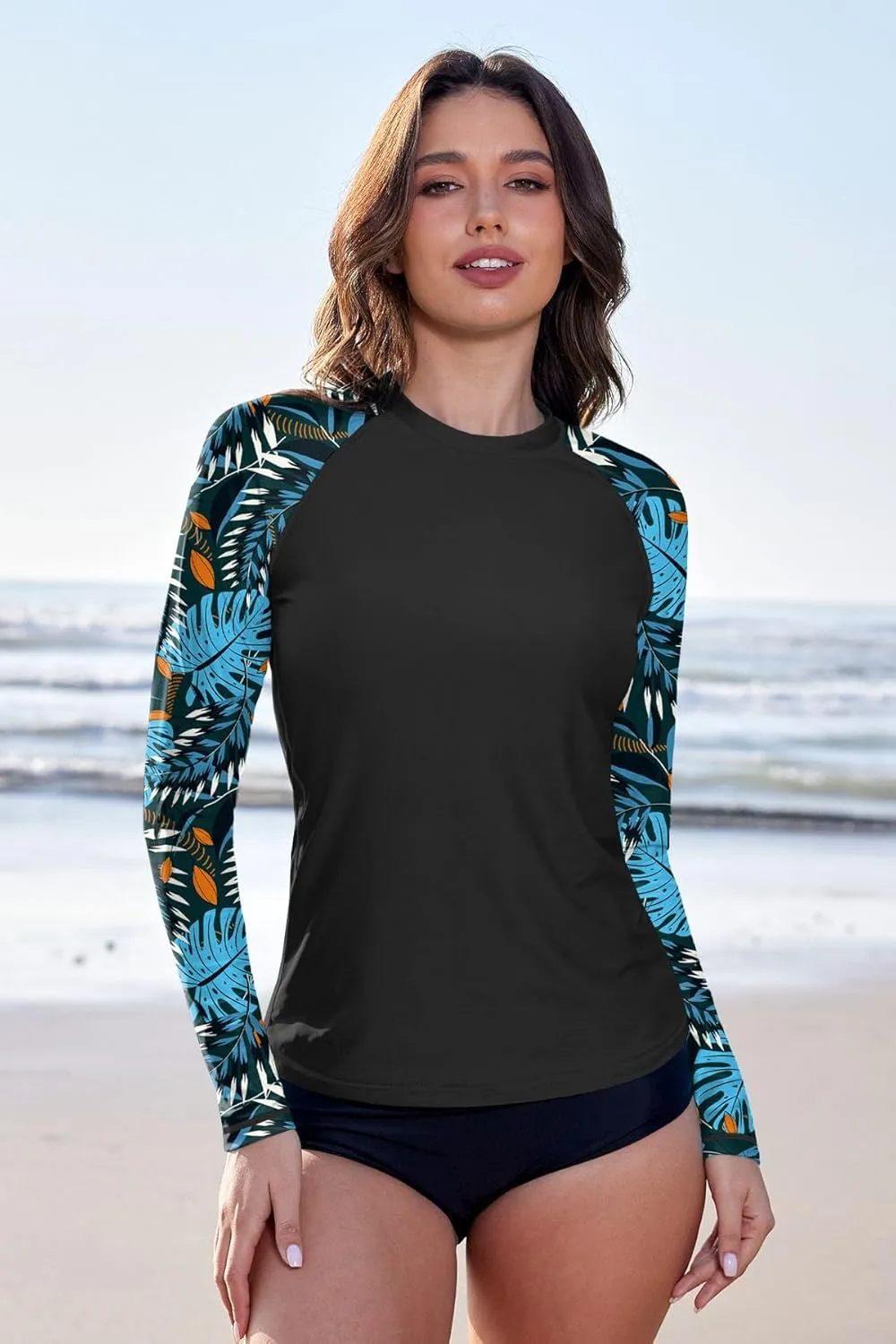 BesserBay Women Long Sleeve Sun Protection UV Rashguard Swim Shirt