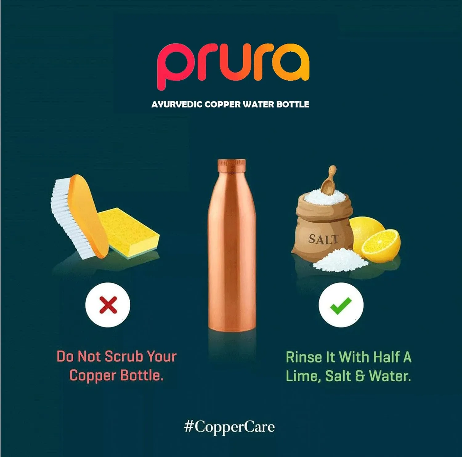 Black Bricks Design Pure Copper Water Bottle for Drinking, Travel, Gym, Office, Hiking, Outdoor Ayurvedic, Leak Proof