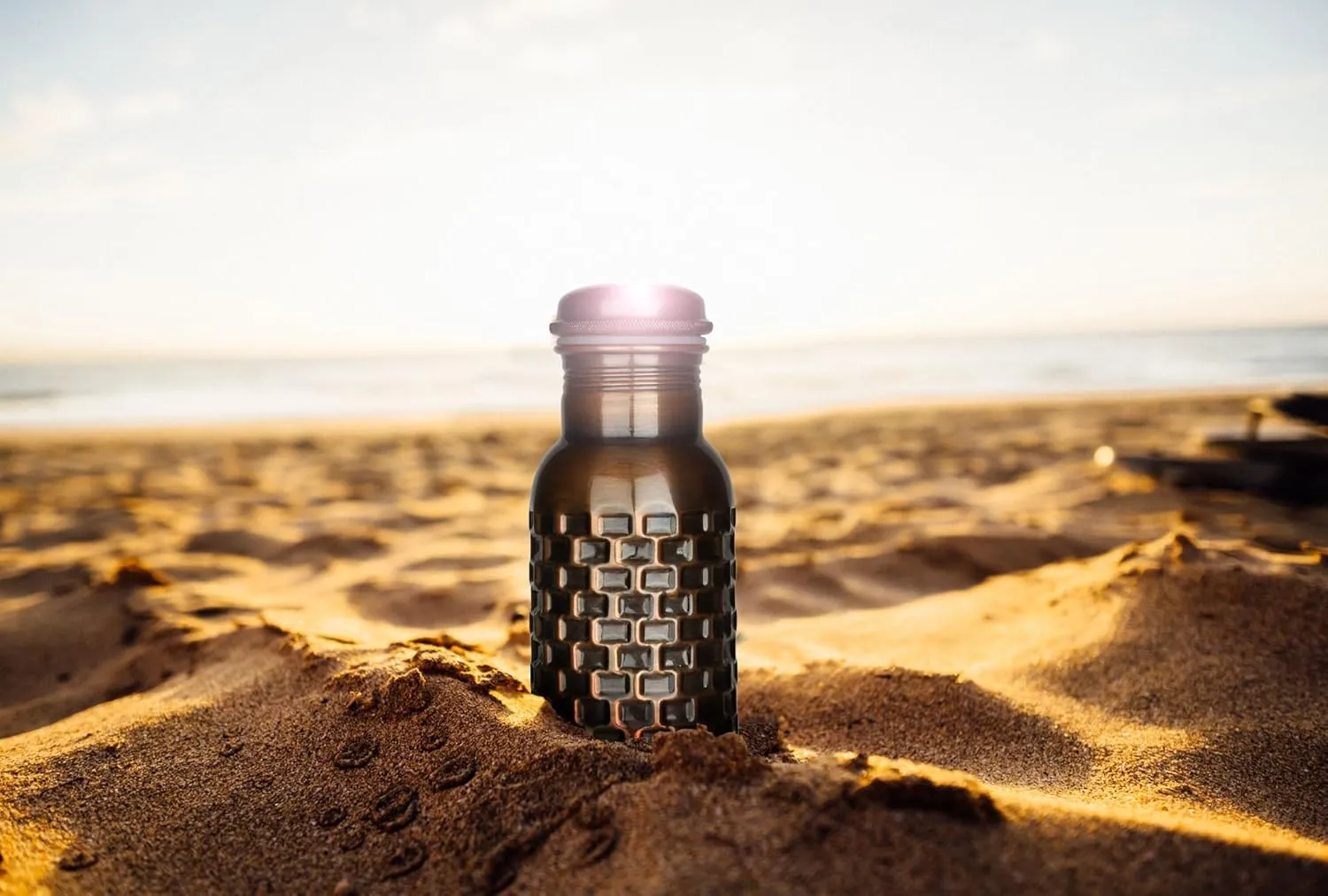 Black Bricks Design Pure Copper Water Bottle for Drinking, Travel, Gym, Office, Hiking, Outdoor Ayurvedic, Leak Proof