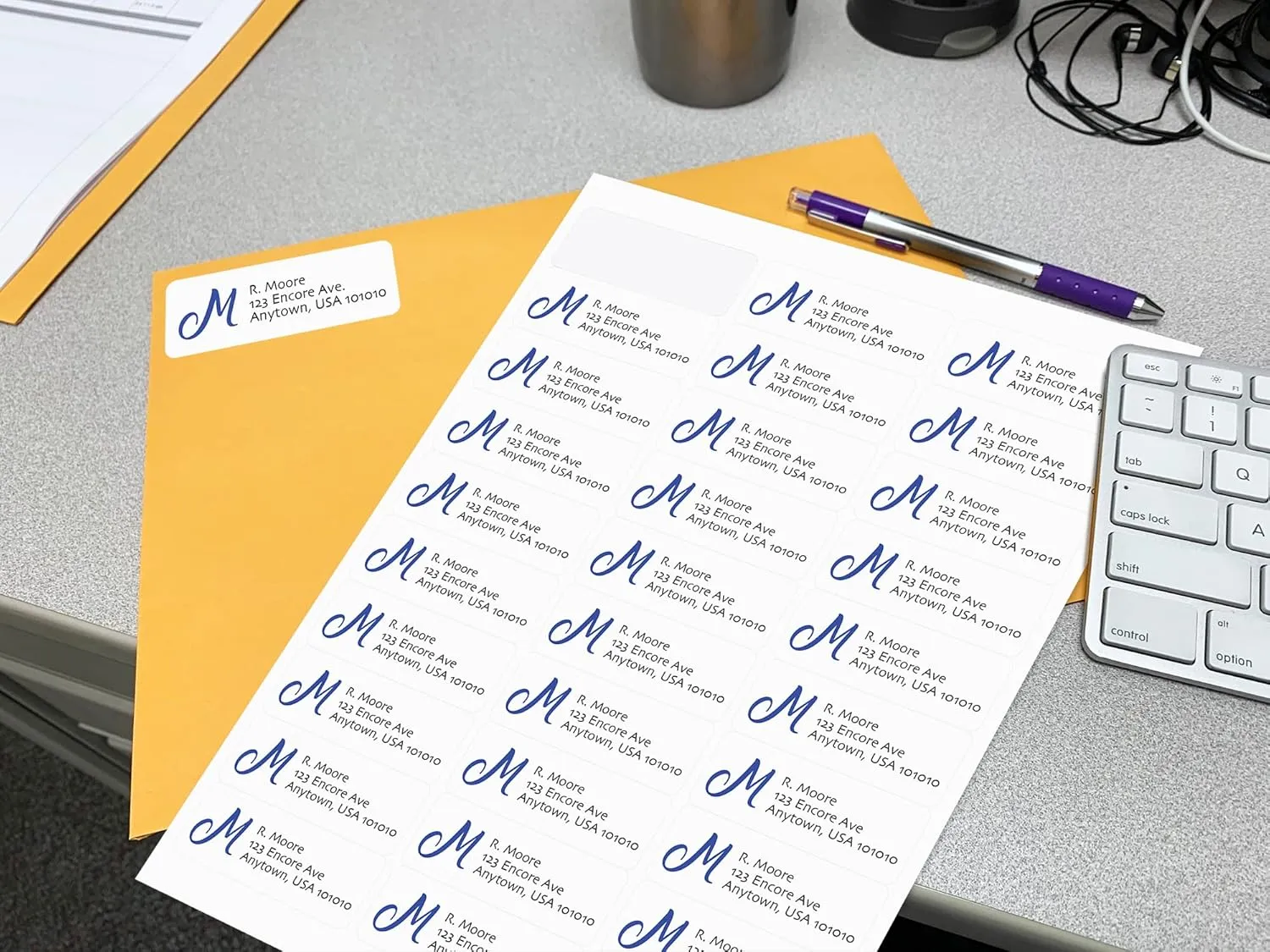 Blank Labels Address Mailing Shipping Labels, 2-5/8" x 1" (2.625 x 1) Permanent White Matte Label, Inkjet and Laser Printer Guaranteed Made in USA, 30 Labels Per Sheet,- 1000 Sheets - 30,000 Labels