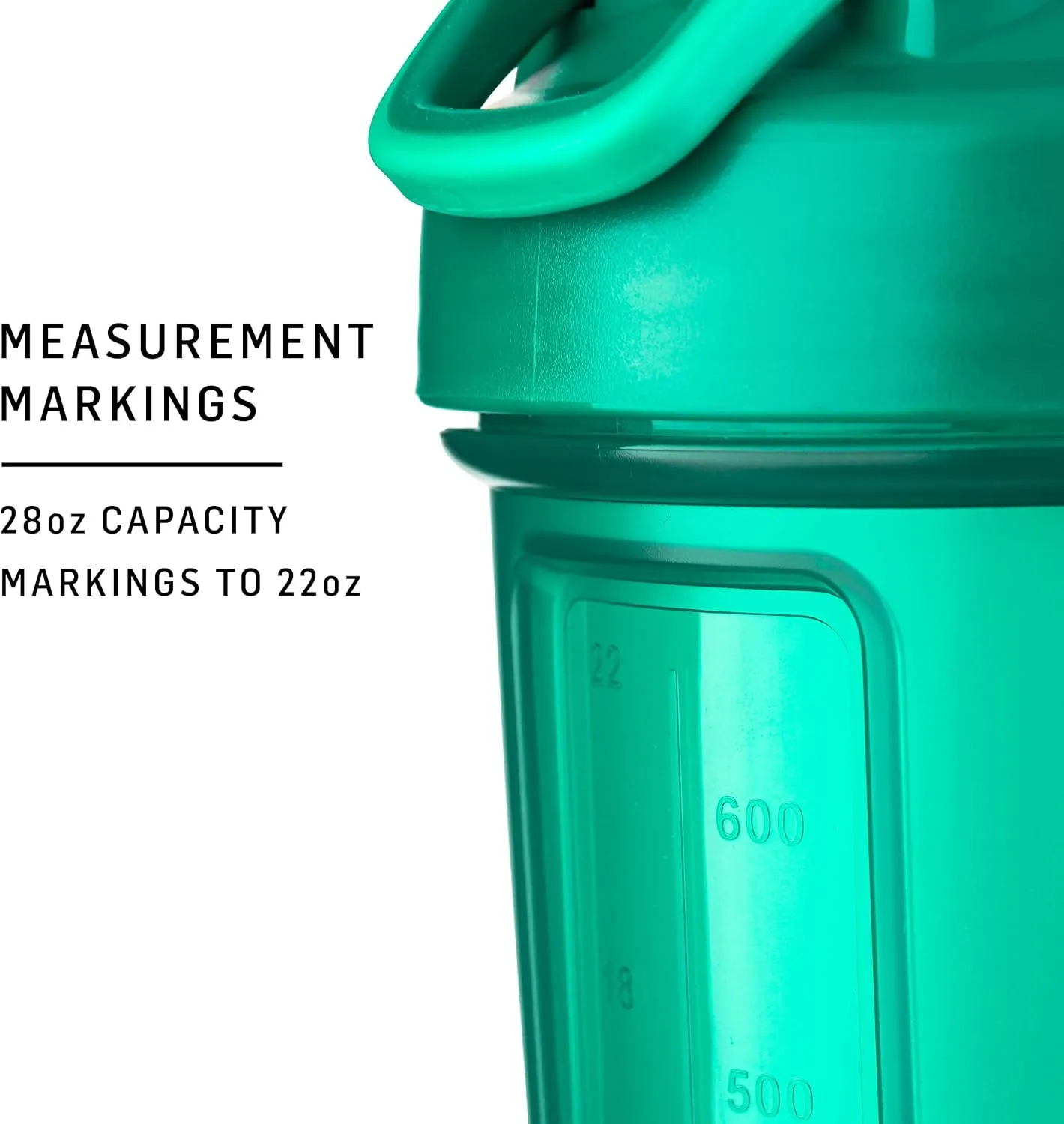 BlenderBottle Classic V2 Shaker Bottle Perfect for Protein Shakes and Pre Workout, 28-Ounce, Clear/Black