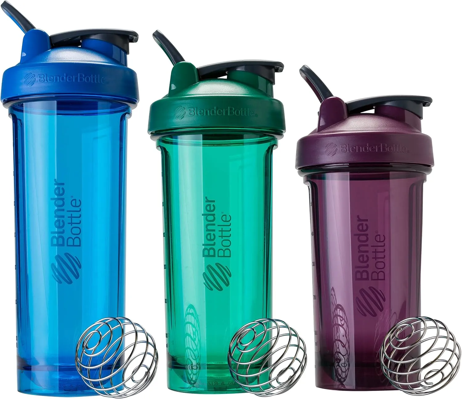 BlenderBottle Shaker Bottle Pro Series Perfect for Protein Shakes and Pre Workout, 24-Ounce, Black/Clear