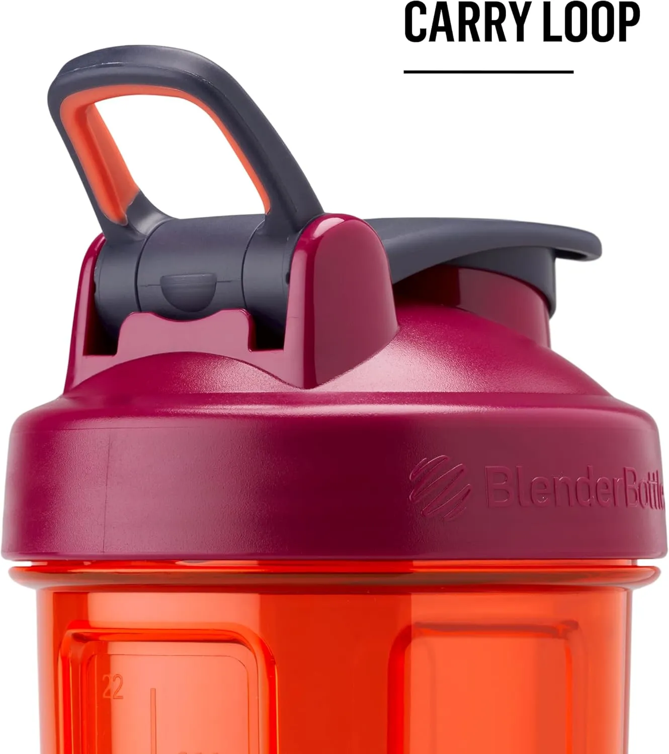 BlenderBottle Shaker Bottle Pro Series Perfect for Protein Shakes and Pre Workout, 24-Ounce, Black/Clear