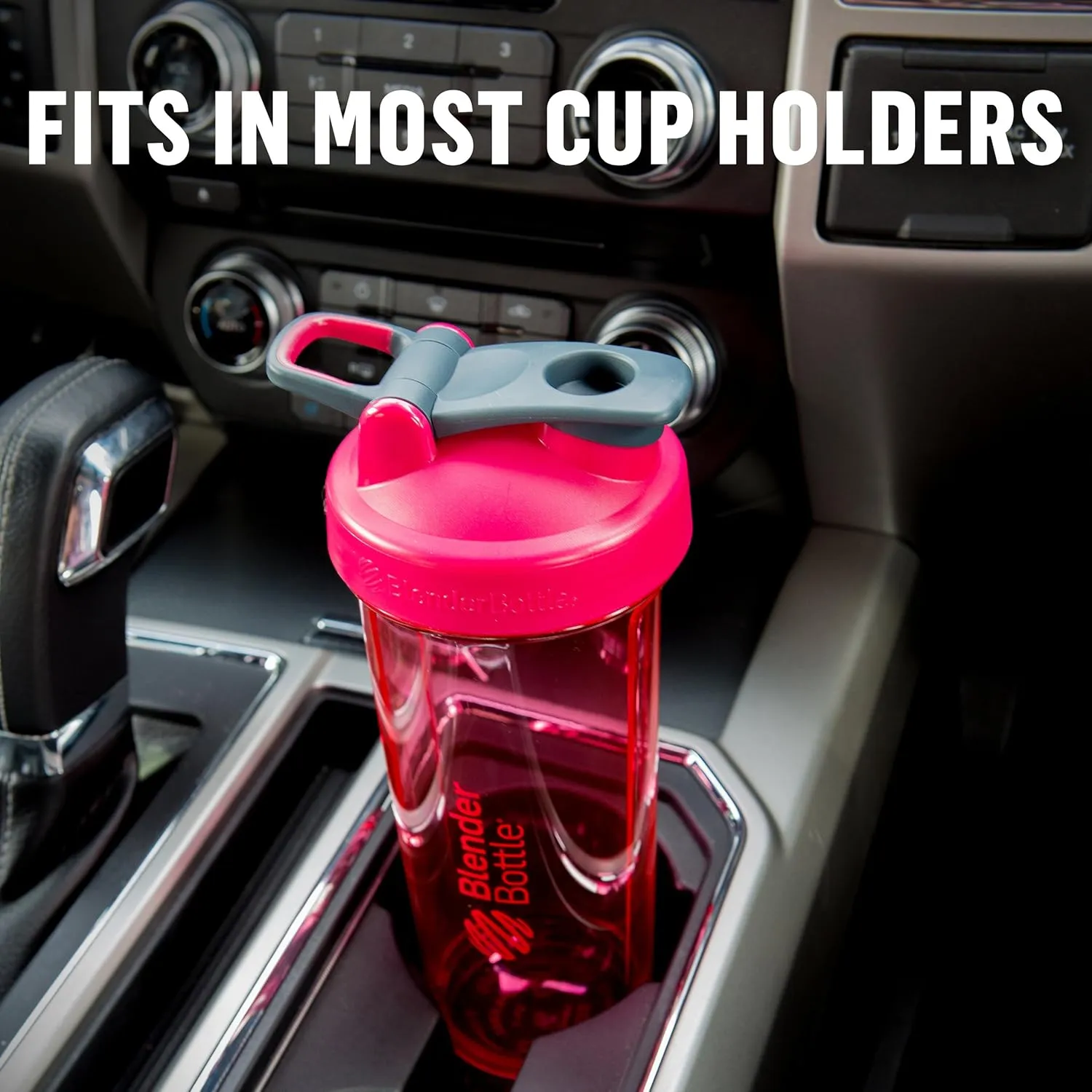 BlenderBottle Shaker Bottle Pro Series Perfect for Protein Shakes and Pre Workout, 24-Ounce, Black/Clear