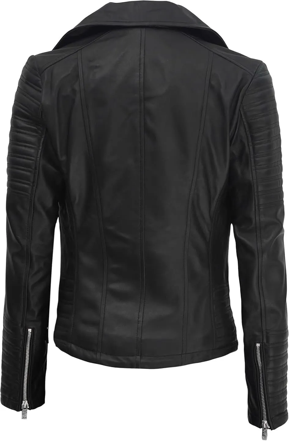 Blingsoul Asymmetrical Lambskin Leather Jacket Women - Stylish Womens Leather Jackets