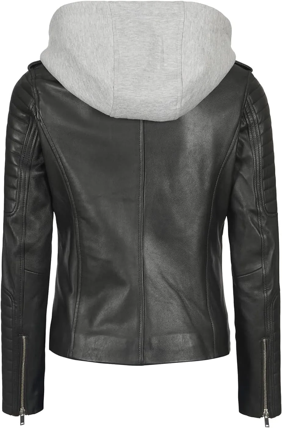 Blingsoul Leather Jacket Women - Real Lambskin Womens Leather Jackets With hood