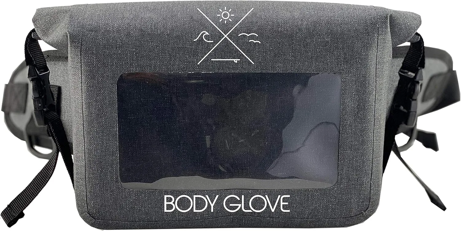Body Glove Costa Waterproof Hip Fanny Pack for Sports, Hiking, Beach w/Clear Phone Pocket