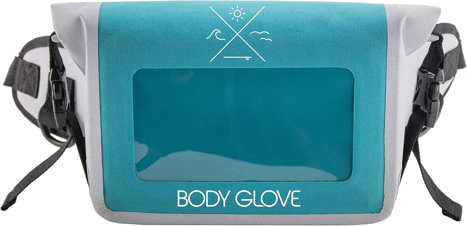 Body Glove Costa Waterproof Hip Fanny Pack for Sports, Hiking, Beach w/Clear Phone Pocket