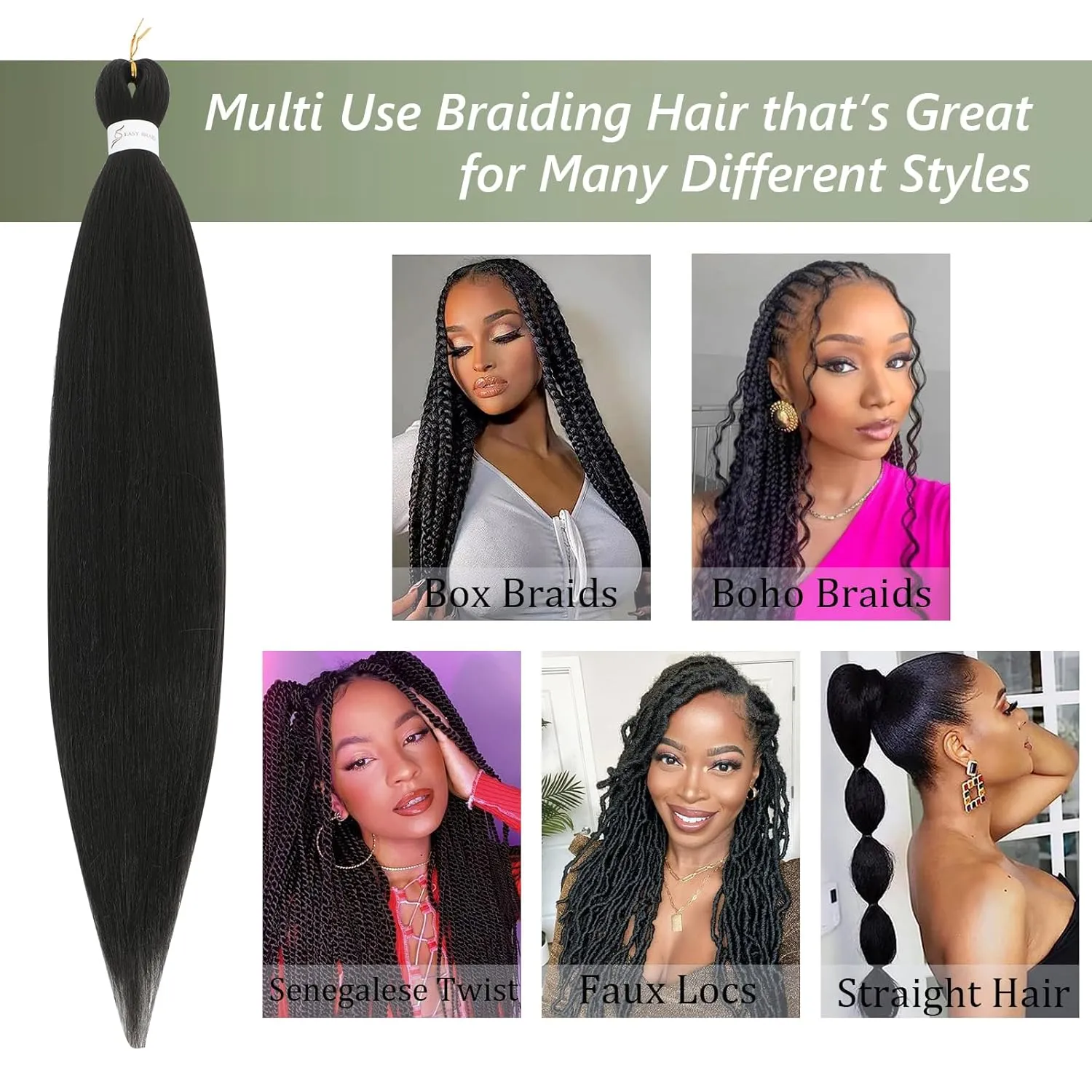 Braiding Hair Pre Stretched 18 Inch 8 Packs Braiding Hair Extension Pre Stretched Braiding Hair Professional Synthetic Hair For Braiding Crochet Twist Braids Soft Yaki Texture(18",#2-8P)