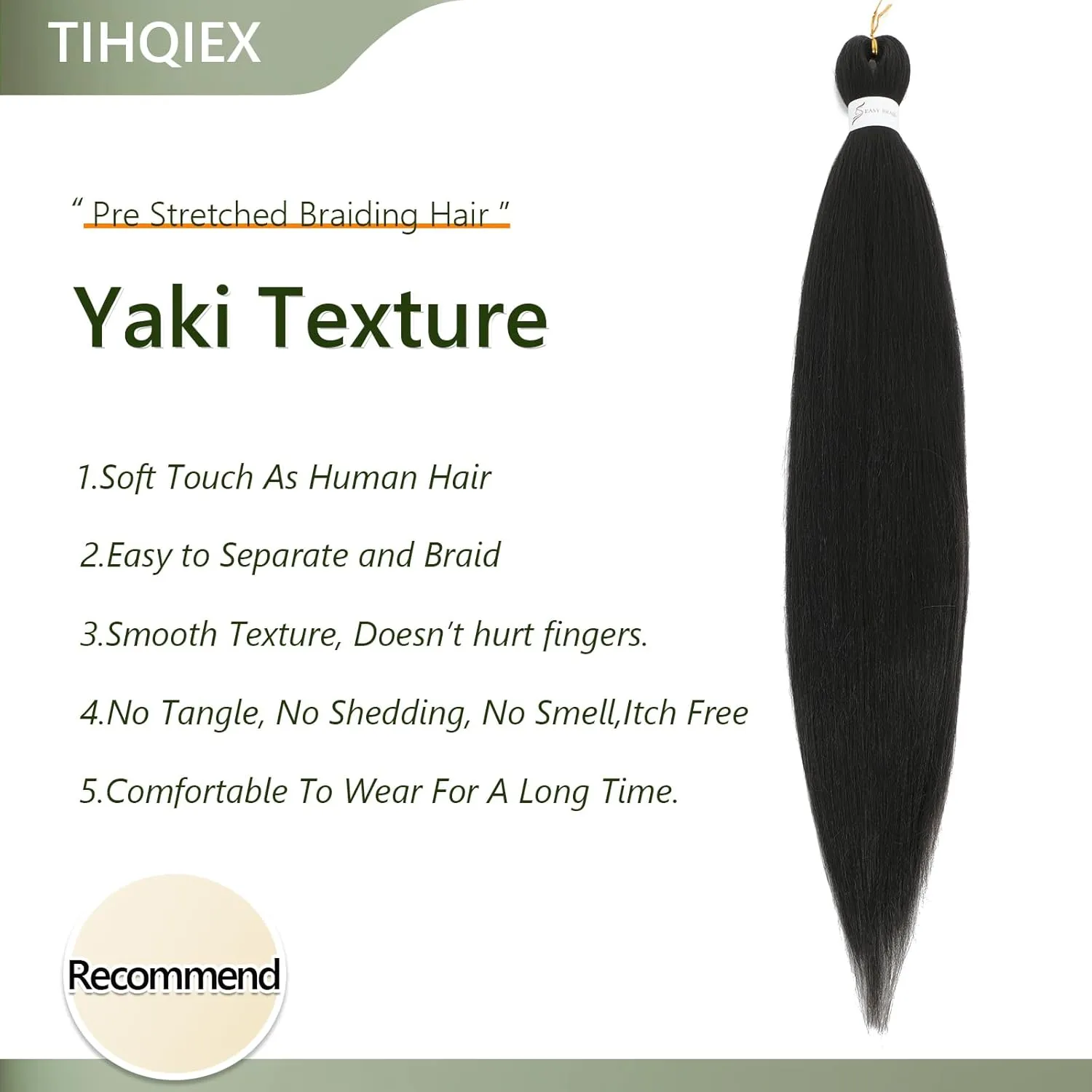 Braiding Hair Pre Stretched 18 Inch 8 Packs Braiding Hair Extension Pre Stretched Braiding Hair Professional Synthetic Hair For Braiding Crochet Twist Braids Soft Yaki Texture(18",#2-8P)
