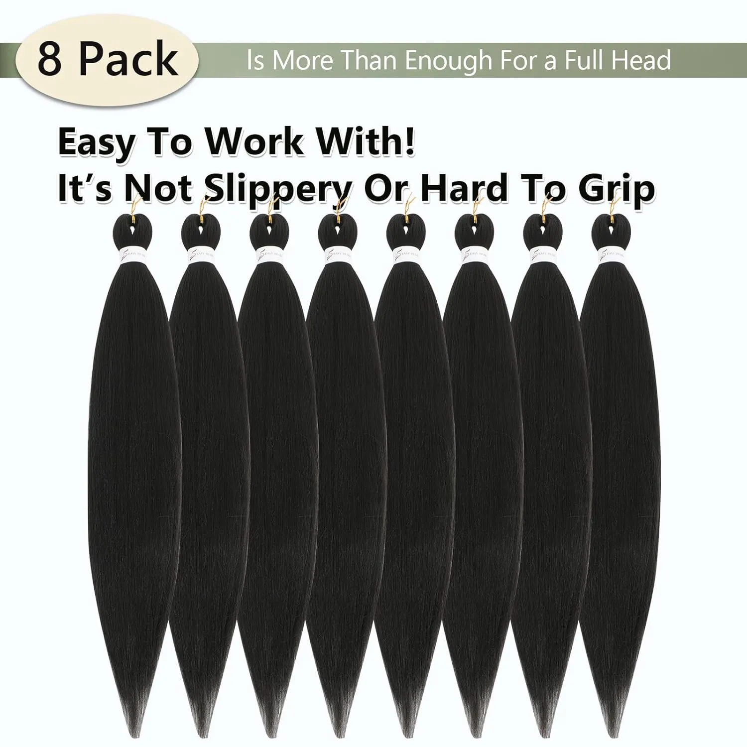 Braiding Hair Pre Stretched 18 Inch 8 Packs Braiding Hair Extension Pre Stretched Braiding Hair Professional Synthetic Hair For Braiding Crochet Twist Braids Soft Yaki Texture(18",#2-8P)