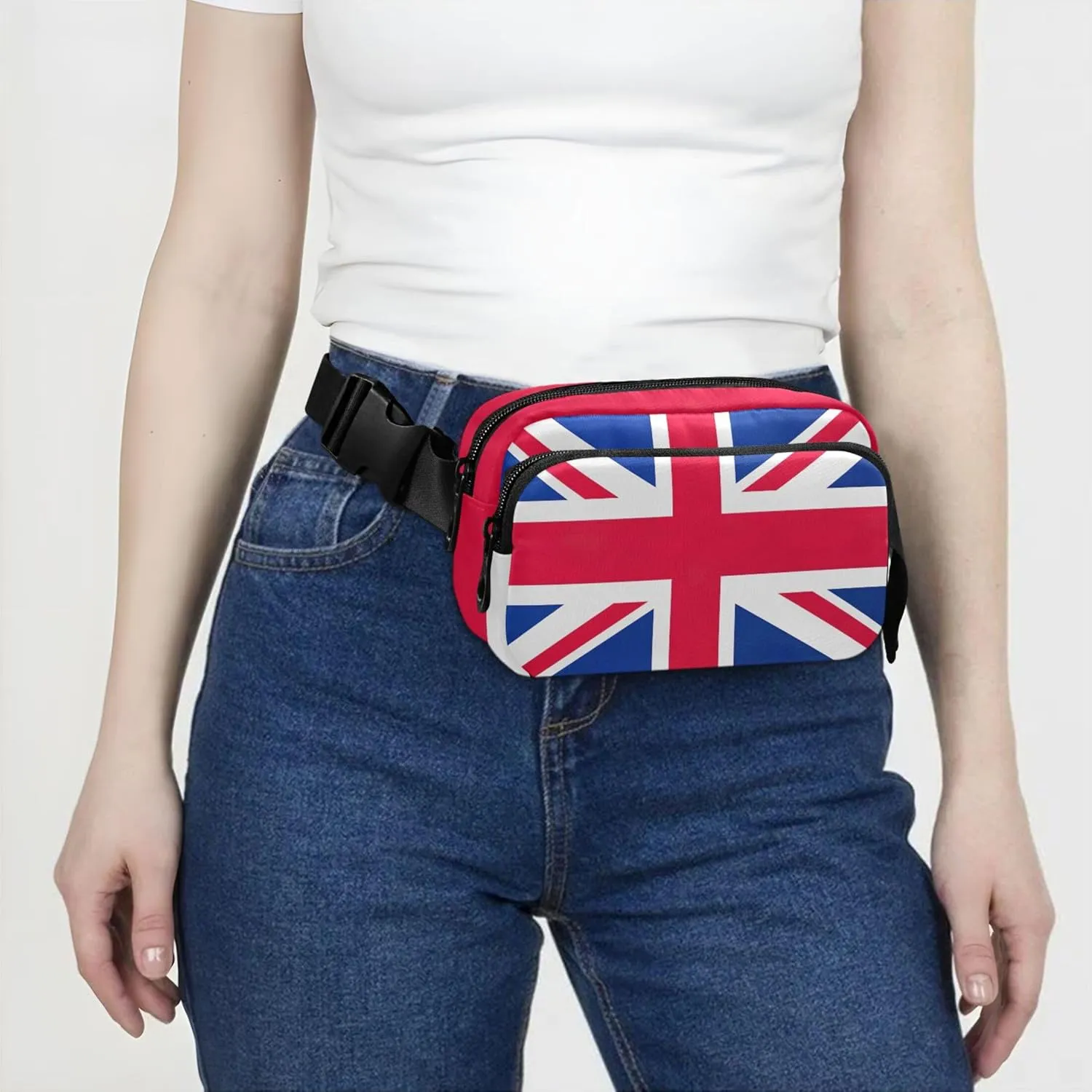 Britain United Kingdom Flag Women Fanny Packs Waterproof Hip Pouch Belt Bag Cute Travel Waist Pack for Men