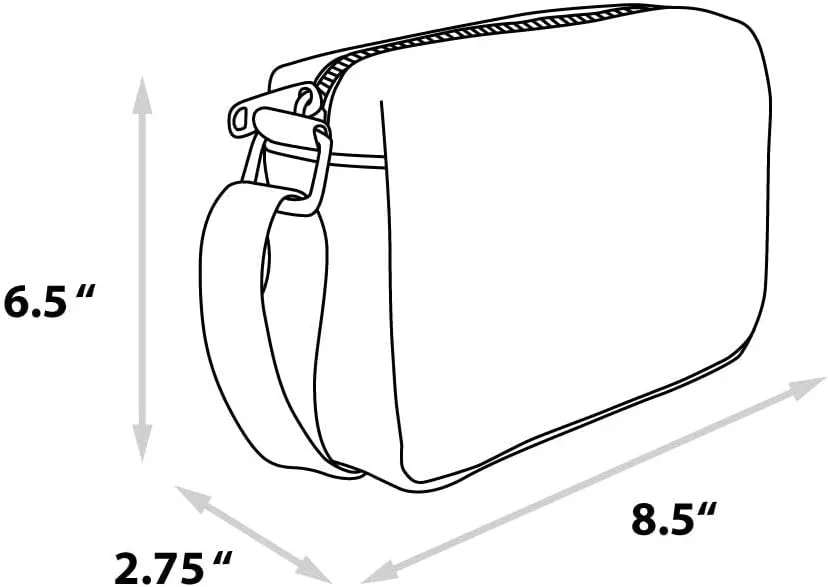 Buckle-Down Nickelodeon Bag, Cross Body, Rectangle, Spongebob and Friends Im Ready Flowers and Bubbles, Orange, Vegan Leather