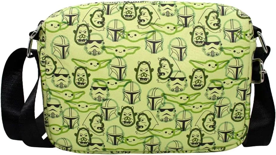 Buckle-Down Nickelodeon Bag, Cross Body, Rectangle, Spongebob and Friends Im Ready Flowers and Bubbles, Orange, Vegan Leather