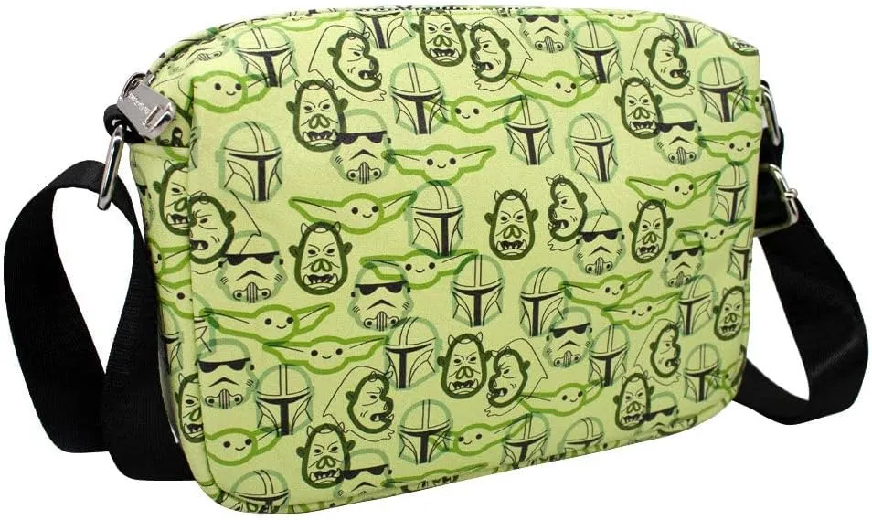 Buckle-Down Nickelodeon Bag, Cross Body, Rectangle, Spongebob and Friends Im Ready Flowers and Bubbles, Orange, Vegan Leather