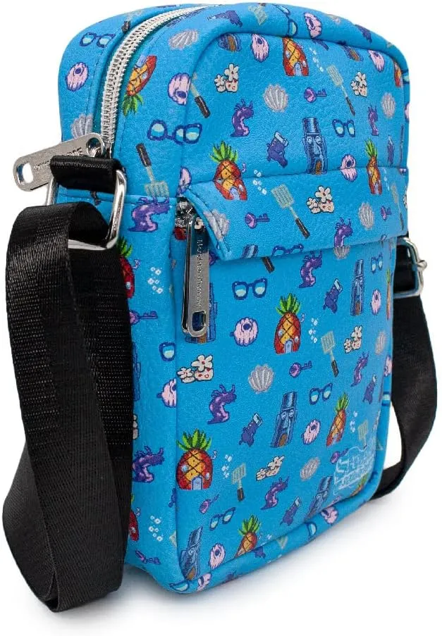 Buckle-Down Star Wars Bag, Cross Body, The Mandalorian, The Child, Baby Yoda Peeking, Vegan Leather