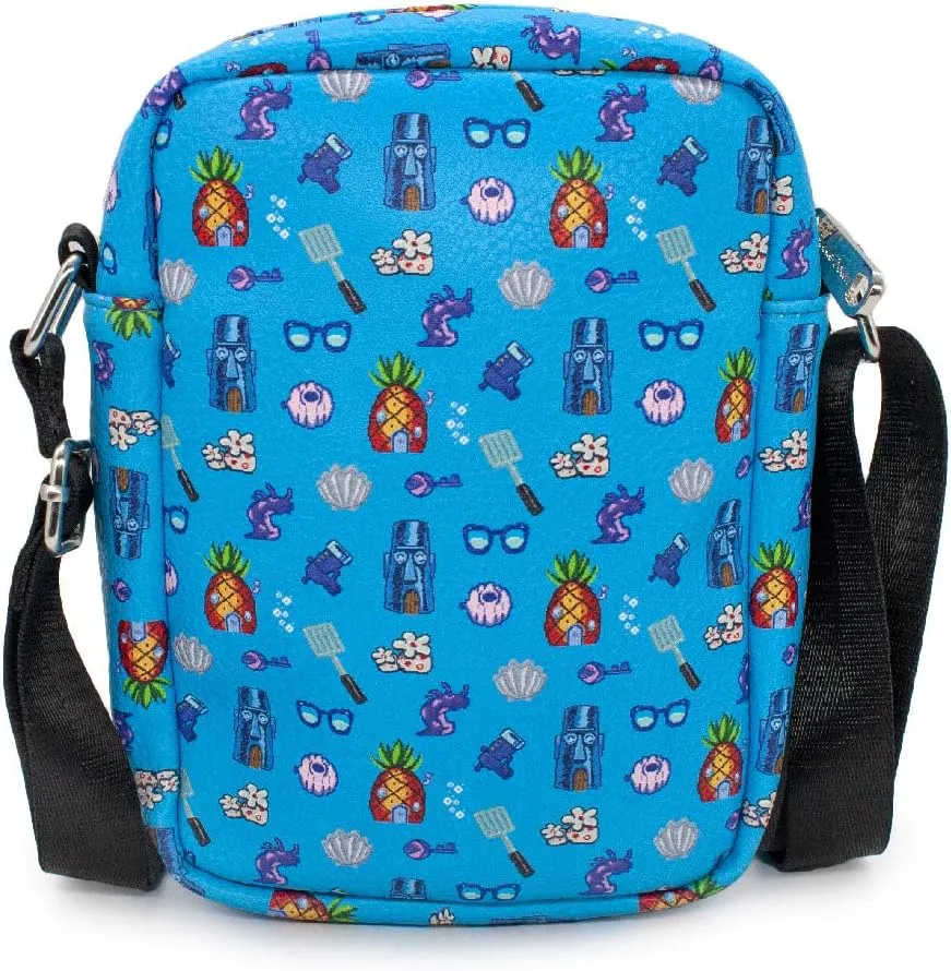 Buckle-Down Star Wars Bag, Cross Body, The Mandalorian, The Child, Baby Yoda Peeking, Vegan Leather
