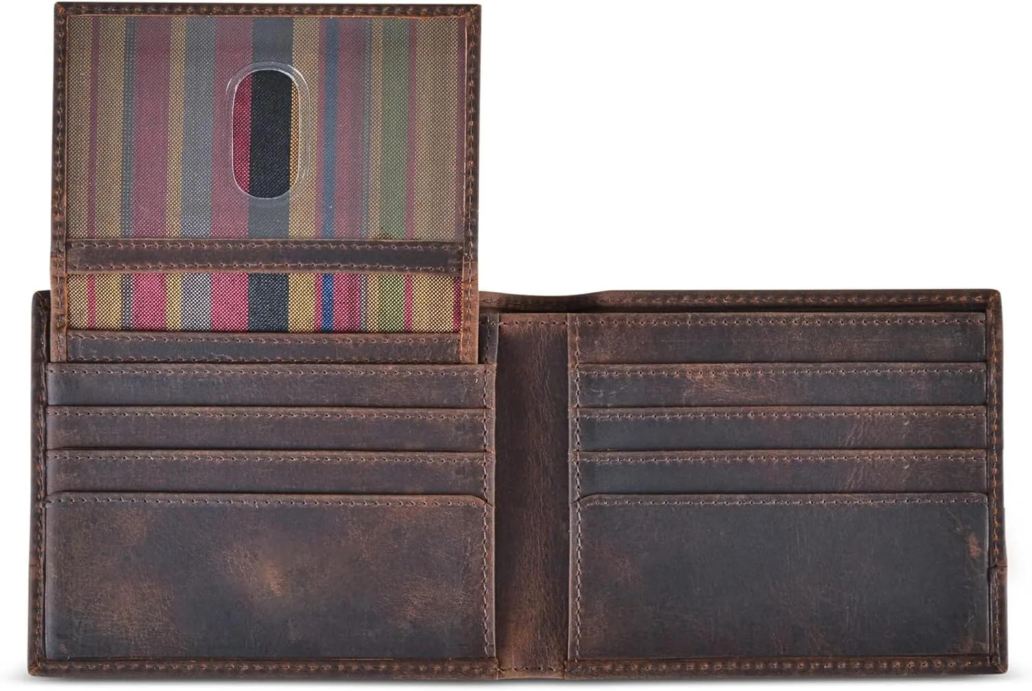 BULL GUARD Rfid Leather Wallet | The Respected Gentlemans Bifold Slim for Men | Travel Secure RFID Blocking | Mens Full Grain Leather Wallet with Removable ID Credit Card Holder