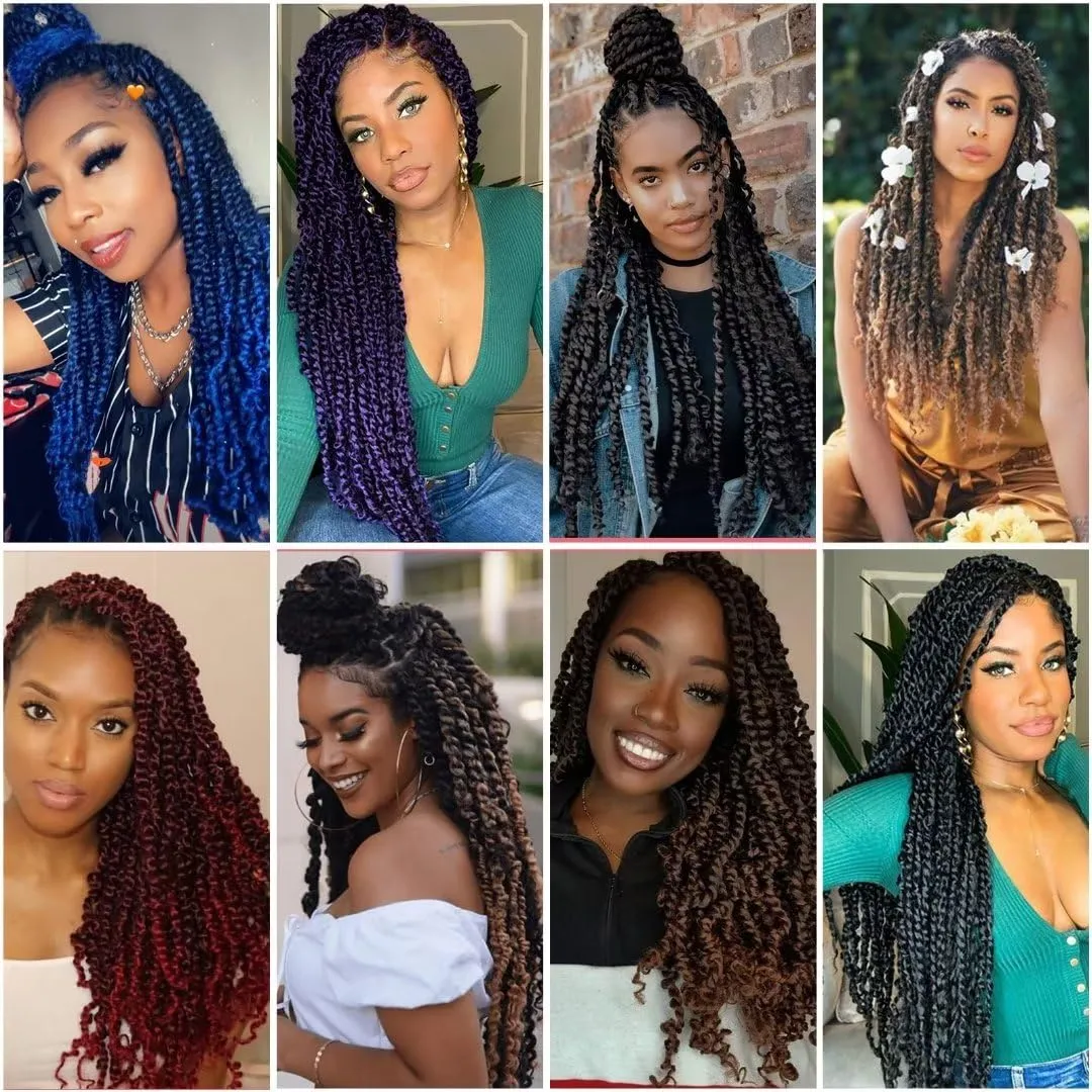 Burgundy Water Wave Crochet Hair 14inch 6 Pack Passion Twist Crochet Hair Synthetic Fiber Braidig Hair(14", T1B/BUG#)