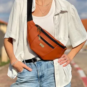 Burnt Orange Vegan Leather Large Roni Fanny Pack