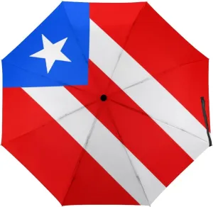 Calculay Russian Flag Portable Automatic Switch Folding Umbrella Manual Sunshade Anti-UV Travel Umbrella Rainproof And Windproof Suitable for Men And Women