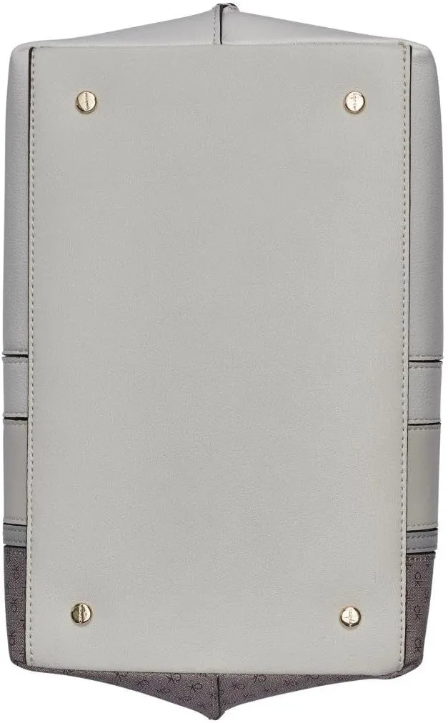 Calvin Klein Granite Geometric Satchel – 2 in 1, Vegan Leather, 2 Pockets