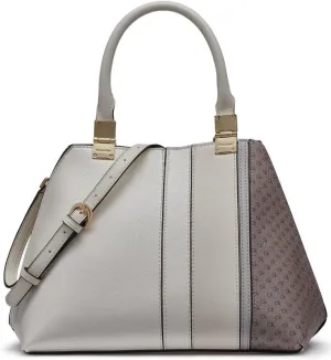 Calvin Klein Granite Geometric Satchel – 2 in 1, Vegan Leather, 2 Pockets