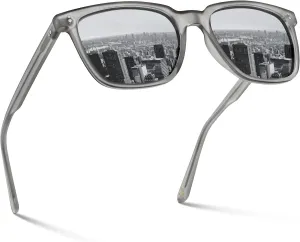 CARFIA Retro Acetate Polarized Sunglasses for Men UV400 Protection Driving Outdoor Anti-Glare Sun Glasses CA5354WS