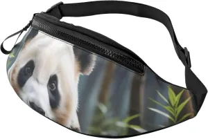Casual Panda Animal Printed Fanny Pack,Crossbody Fanny packs for women Men Waist Bag for Running Travel