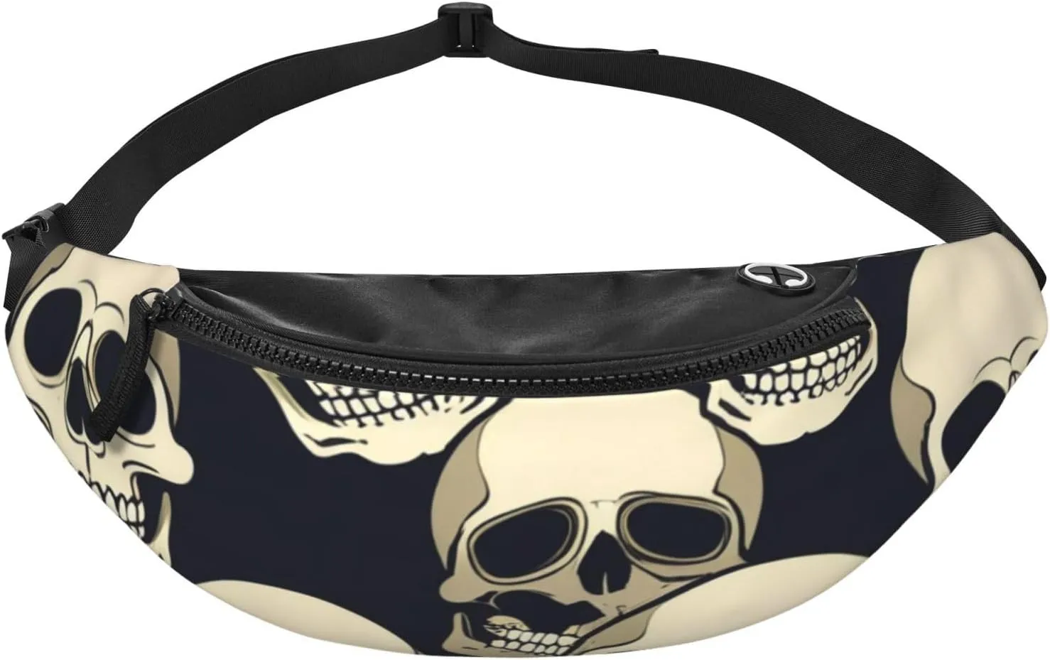 Casual Skull Skeleton Printed Fanny Pack,Crossbody Fanny packs for women Men Waist Bag for Running Travel