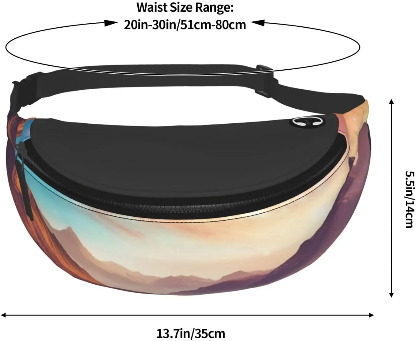 Casual Universe with Stars and Galaxy Interstellar Printed Fanny Pack,Crossbody Fanny packs for women Men Waist Bag for Running Travel