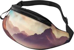 Casual Universe with Stars and Galaxy Interstellar Printed Fanny Pack,Crossbody Fanny packs for women Men Waist Bag for Running Travel