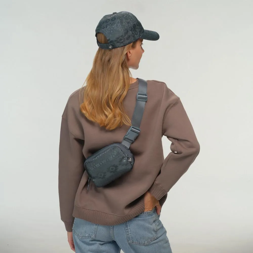 C.C Aztec Pattern Belt Bag - Fanny Pack & Crossbody Bag for Women - Fashion Waist Pack with Adjustable Strap - Gifts (Aztec Pattern - dk. grey)