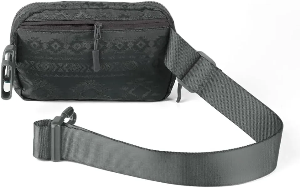 C.C Aztec Pattern Belt Bag - Fanny Pack & Crossbody Bag for Women - Fashion Waist Pack with Adjustable Strap - Gifts (Aztec Pattern - dk. grey)