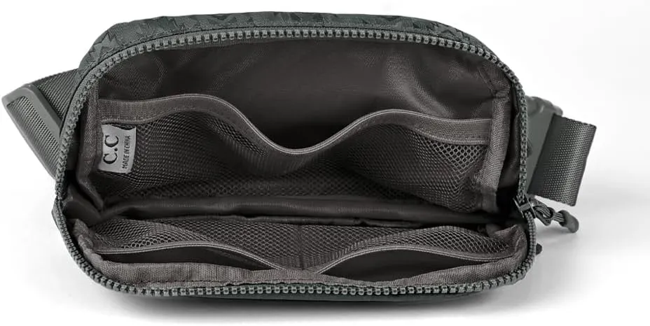 C.C Aztec Pattern Belt Bag - Fanny Pack & Crossbody Bag for Women - Fashion Waist Pack with Adjustable Strap - Gifts (Aztec Pattern - dk. grey)